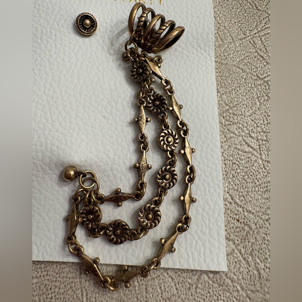 NWT Free People Cuff Fashion Earrings Antique Gold